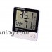 O3D Indoor Digital LCD Hygrometer Thermometer Temperature Humidity Meter Alarm Clock Temperature and Humidity Monitor - B076P8DBKX